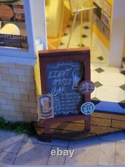 Dollhouse Cafe Bar Music Bar Completed Miniature Bookend Handmade