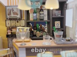 Dollhouse Cafe Bar Music Bar Completed Miniature Bookend Handmade