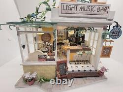 Dollhouse Cafe Bar Music Bar Completed Miniature Bookend Handmade