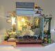 Dollhouse Cafe Tea Coffe Sweets And Flowers Completed Miniature Bookend