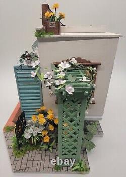 Dollhouse Cafe Tea Coffe Sweets And Flowers Completed Miniature Bookend