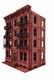 Dollhouse-Carmine House New York style building kit, in 148th scale
