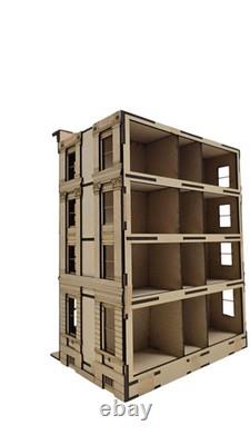 Dollhouse-Carmine House New York style building kit, in 148th scale