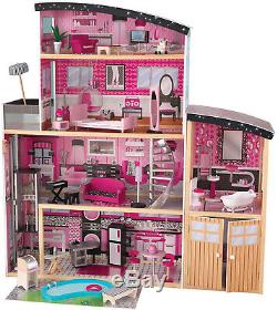 Dollhouse Casa De Muñecas Barbie Grande Con Juego De Mueble Cocina y Habitacion