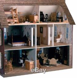Dollhouse Doll House Hobbyist Kit Miniatures Wood Large Vintage Colonial Mansion