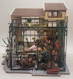 Dollhouse Flower Shop Completed Miniature Art Bookend Flourist