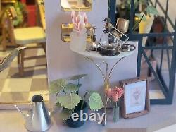 Dollhouse Flower Shop Completed Miniature Art Bookend Flourist