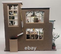 Dollhouse Flower Shop Completed Miniature Art Bookend Flourist