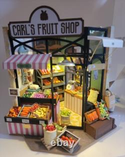 Dollhouse Fruit Shop Completed Miniature Bookend Handmade
