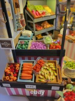Dollhouse Fruit Shop Completed Miniature Bookend Handmade