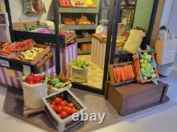 Dollhouse Fruit Shop Completed Miniature Bookend Handmade