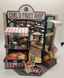 Dollhouse Fruit Shop Completed Miniature Bookend Handmade