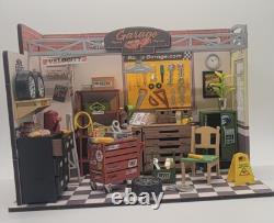 Dollhouse Garage, Completed Miniature, Woodworker, Bookend, Handmade, Gift, Dad