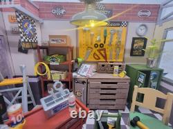 Dollhouse Garage, Completed Miniature, Woodworker, Bookend, Handmade, Gift, Dad