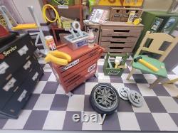 Dollhouse Garage, Completed Miniature, Woodworker, Bookend, Handmade, Gift, Dad