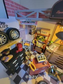 Dollhouse Garage, Completed Miniature, Woodworker, Bookend, Handmade, Gift, Dad