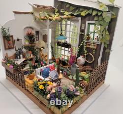 Dollhouse Garden Room Completed Miniature Plants Bookend Handmade