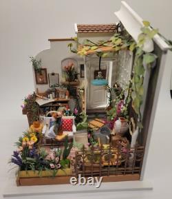 Dollhouse Garden Room Completed Miniature Plants Bookend Handmade