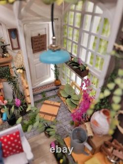 Dollhouse Garden Room Completed Miniature Plants Bookend Handmade