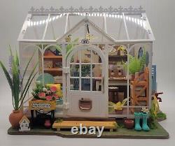 Dollhouse Greenhouse Completed Miniature Garden House Bookend