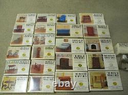 Dollhouse House of Miniature Xacto Lot Furniture Kits & Stains 112 Lot 22 Kits+
