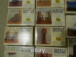 Dollhouse House of Miniature Xacto Lot Furniture Kits & Stains 112 Lot 22 Kits+