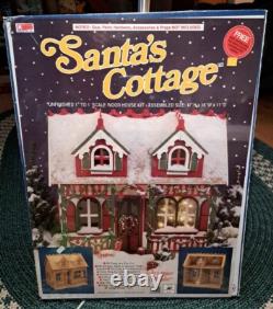 Dollhouse Kit Santas Cottage Christmas Vintage Splendor RARE Wood 1990 NEW