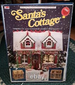 Dollhouse Kit Santas Cottage Christmas Vintage Splendor RARE Wood 1990 NEW