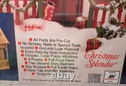 Dollhouse Kit Santas Cottage Christmas Vintage Splendor RARE Wood 1990 NEW