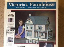 Dollhouse Kit, Victorias Farmhouse Model JM-1065, 8 Rooms doll house, Victorian