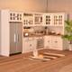 Dollhouse Kitchen, Modern Dollhouse Furniture Set on 1/12 Scale Wooden White to