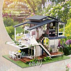 Dollhouse Mini Kit French Style Mansion Villa Room Box Miniature DIY Handmade