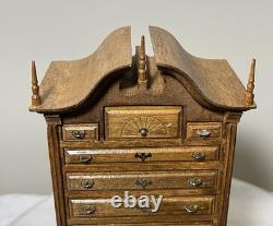 Dollhouse Miniature Artisan Vtg Chippendale Highboy Dresser 112 READ