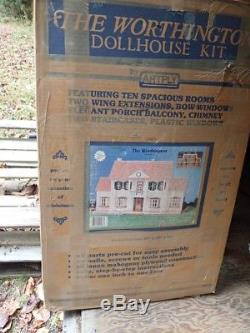 Dollhouse Miniature Artply Worthington Dollhouse Kit 10 Rooms #136 Resealed