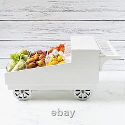 Dollhouse Miniature Clay Vegetable Trolley Cart Tiny house Decoration Set