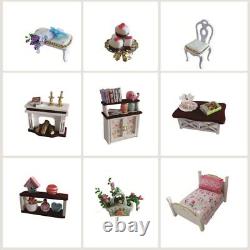 Dollhouse Miniature DIY House Kit Creative Room with Furniture for Romantic