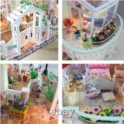Dollhouse Miniature DIY House Kit Creative Room with Furniture for Romantic