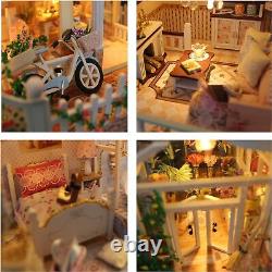 Dollhouse Miniature DIY House Kit Creative Room with Furniture for Romantic
