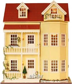 Dollhouse Miniature DIY House Kit Manual Creative with Furniture for Ro