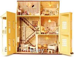 Dollhouse Miniature DIY House Kit Manual Creative with Furniture for Romantic