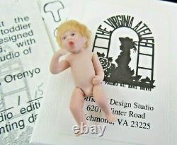 Dollhouse Miniature Doll TODDLER BOY Porcelain Virginia Davis Orenyo NUMBERED