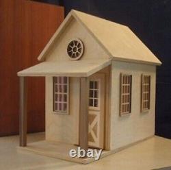 Dollhouse Miniature Garden Shed Assembled and Unfinished