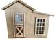 Dollhouse Miniature Garden Shed Two Level Roof Assembled and Unfinished