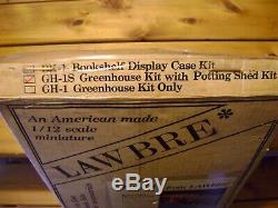 Dollhouse Miniature Lawbre Greenhouse Kit with Potting Shed Kit RARE NEW in Box