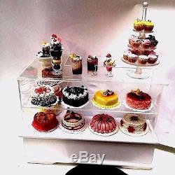 Dollhouse Miniatures 112 Food Scale Display DIY Kits Cupcake Stand Acrylic New