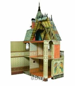 Dollhouse Miniatures DIY House KIT Victorian Style Constructor CARDBOARD GIFT