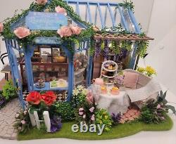 Dollhouse Tea Shop Completed Miniature Bookend Garden