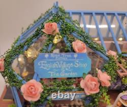 Dollhouse Tea Shop, Completed Miniature, Bookend, Garden, Coffee, Flowers, Gift