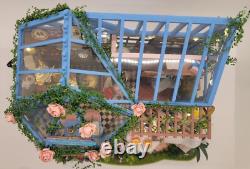 Dollhouse Tea Shop, Completed Miniature, Bookend, Garden, Coffee, Flowers, Gift