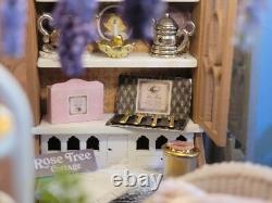 Dollhouse Tea Shop, Completed Miniature, Bookend, Garden, Coffee, Flowers, Gift